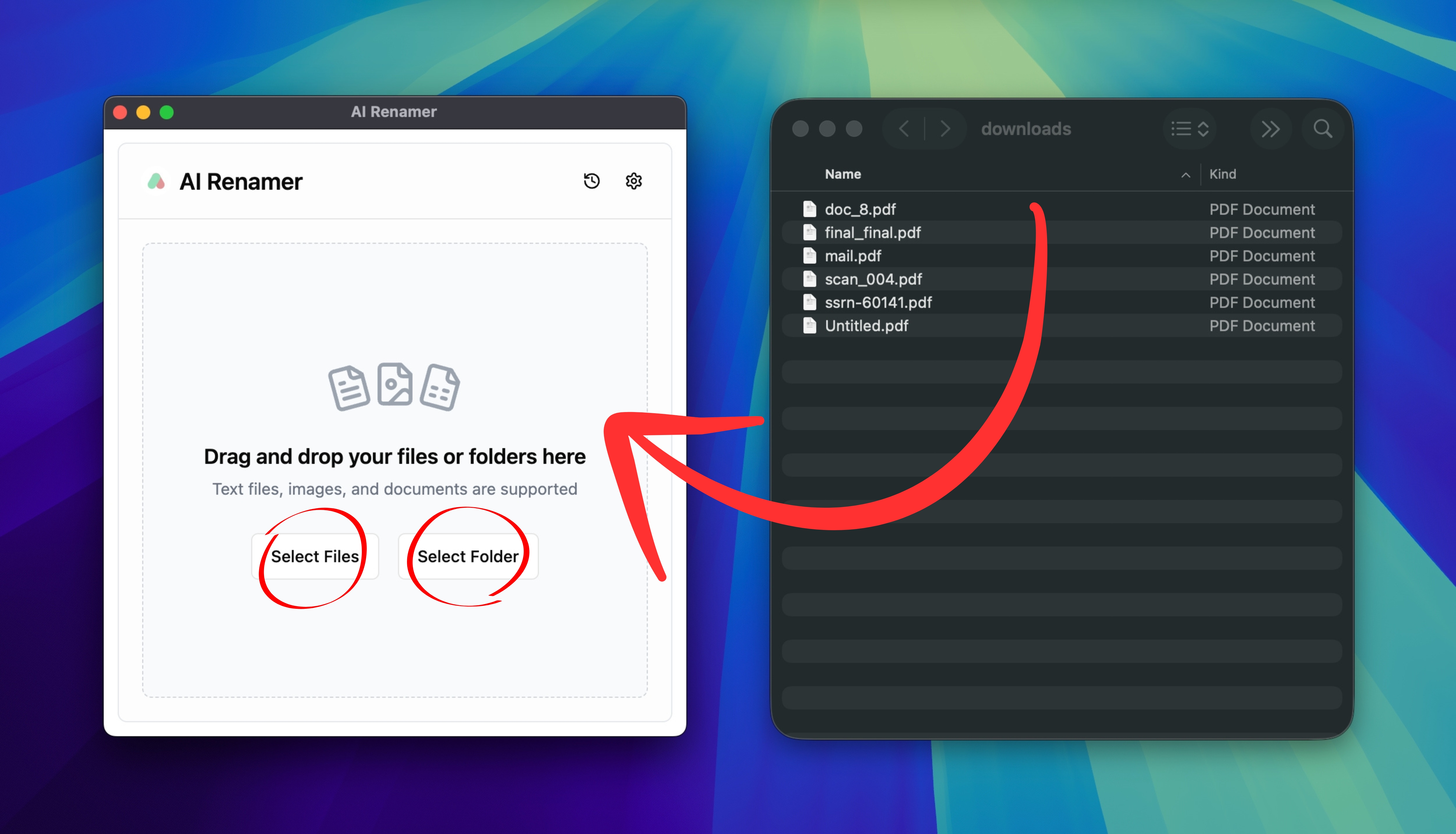Add Your PDF Files to AI Renamer
