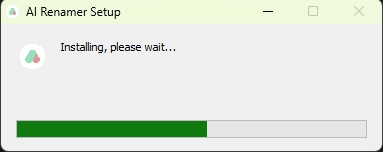 AI Renamer installation progress on Windows