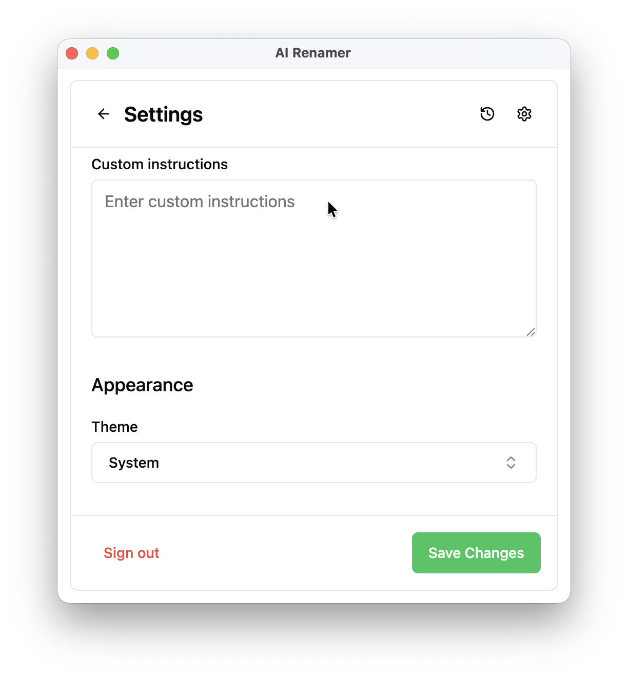 Custom Instructions Keep Filenames Consistent