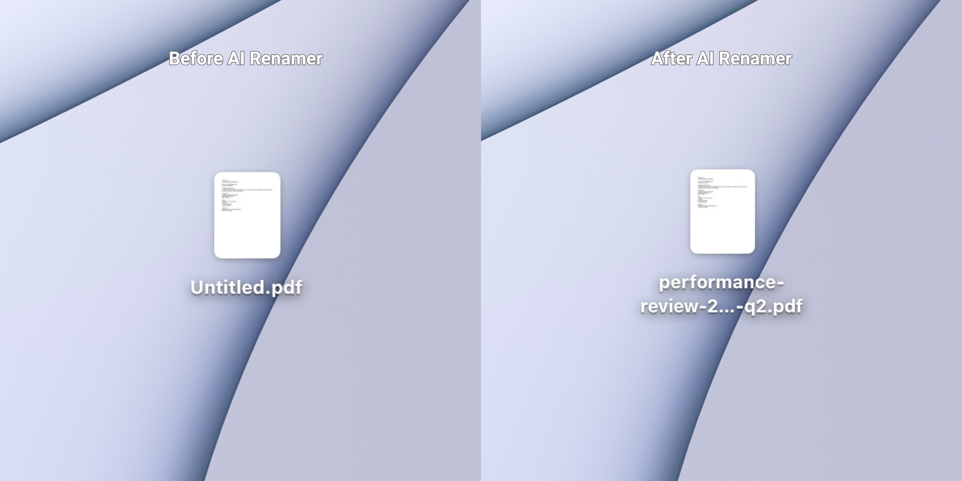 Before AI Renamer After AI Renamer