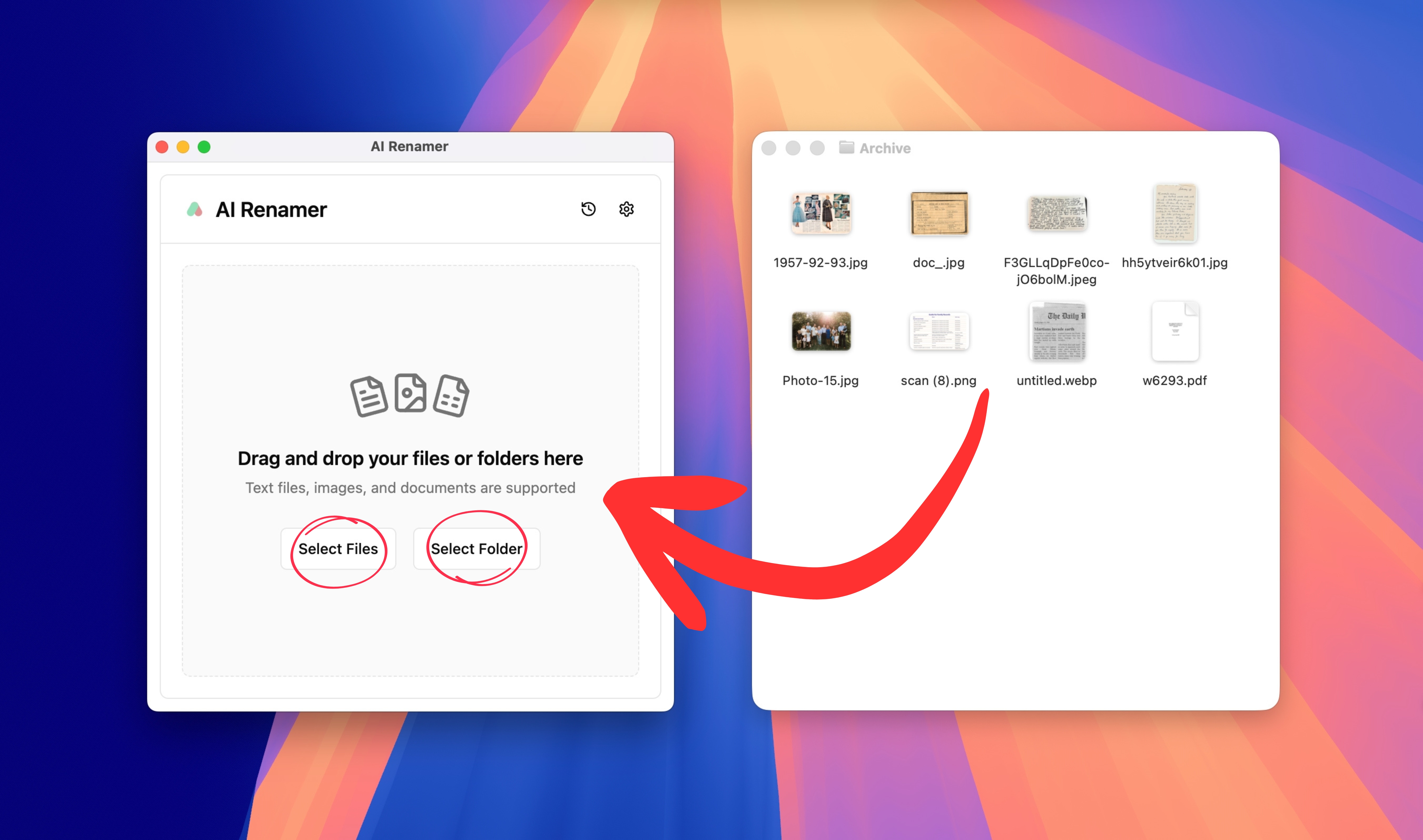 Add Your Archive Folder