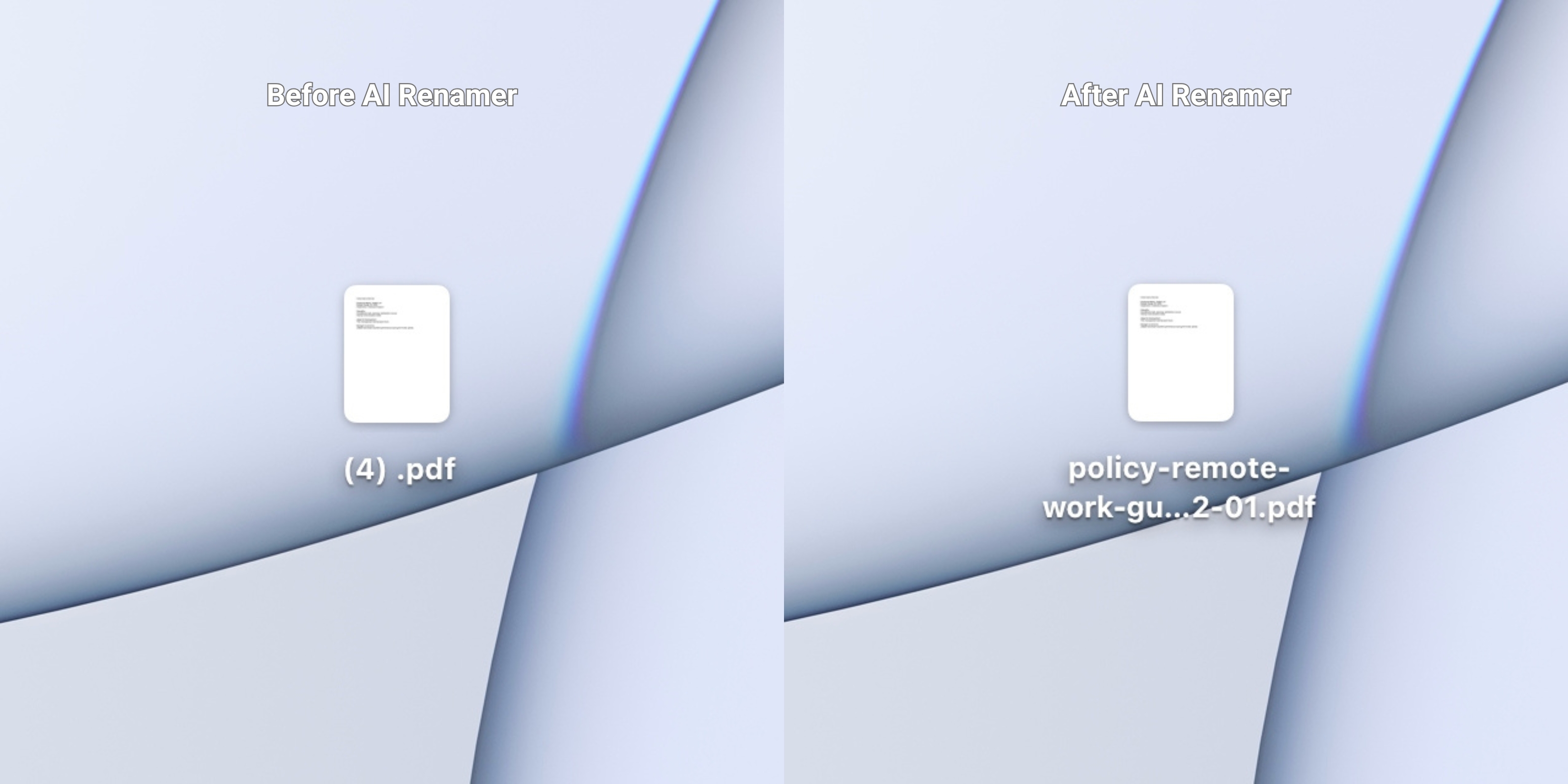 Before AI Renamer After AI Renamer