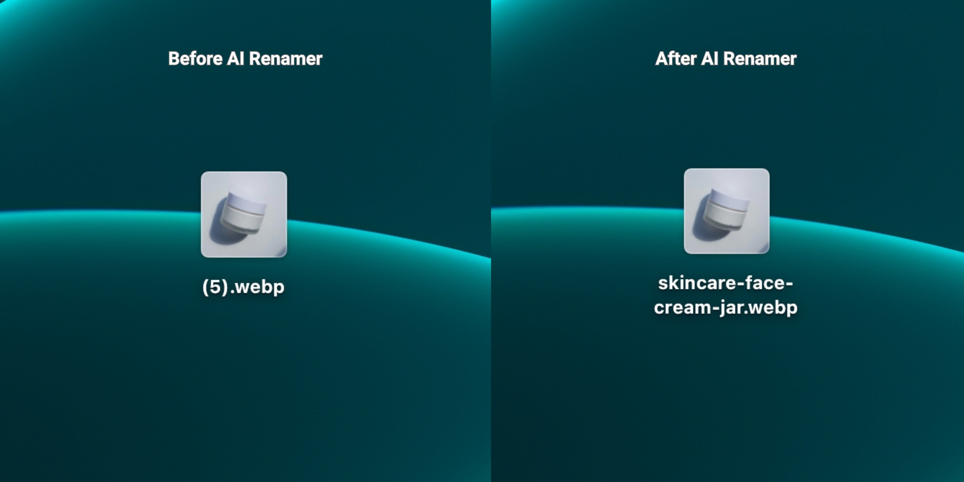 Before AI Renamer After AI Renamer