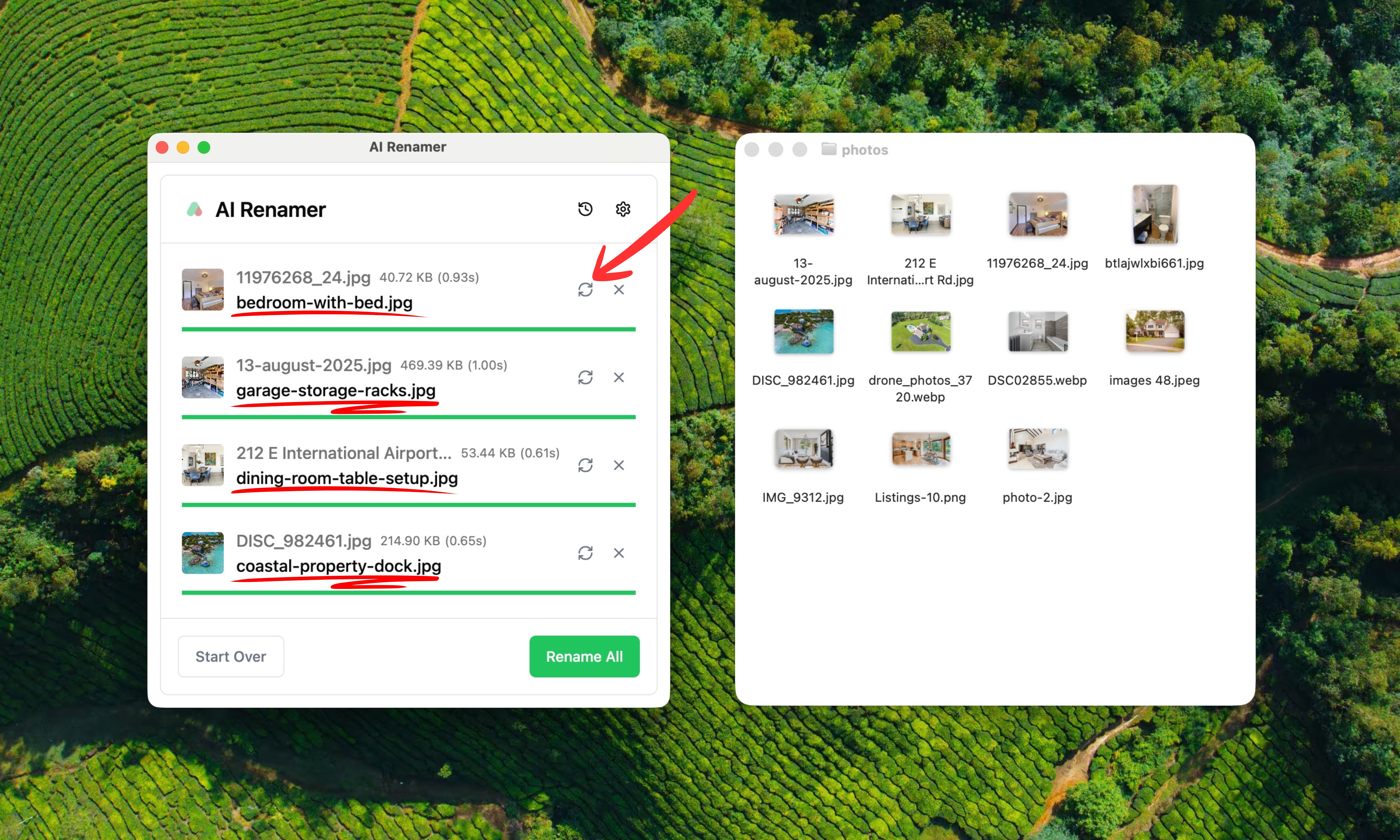 Preview the AI-Generated Filenames