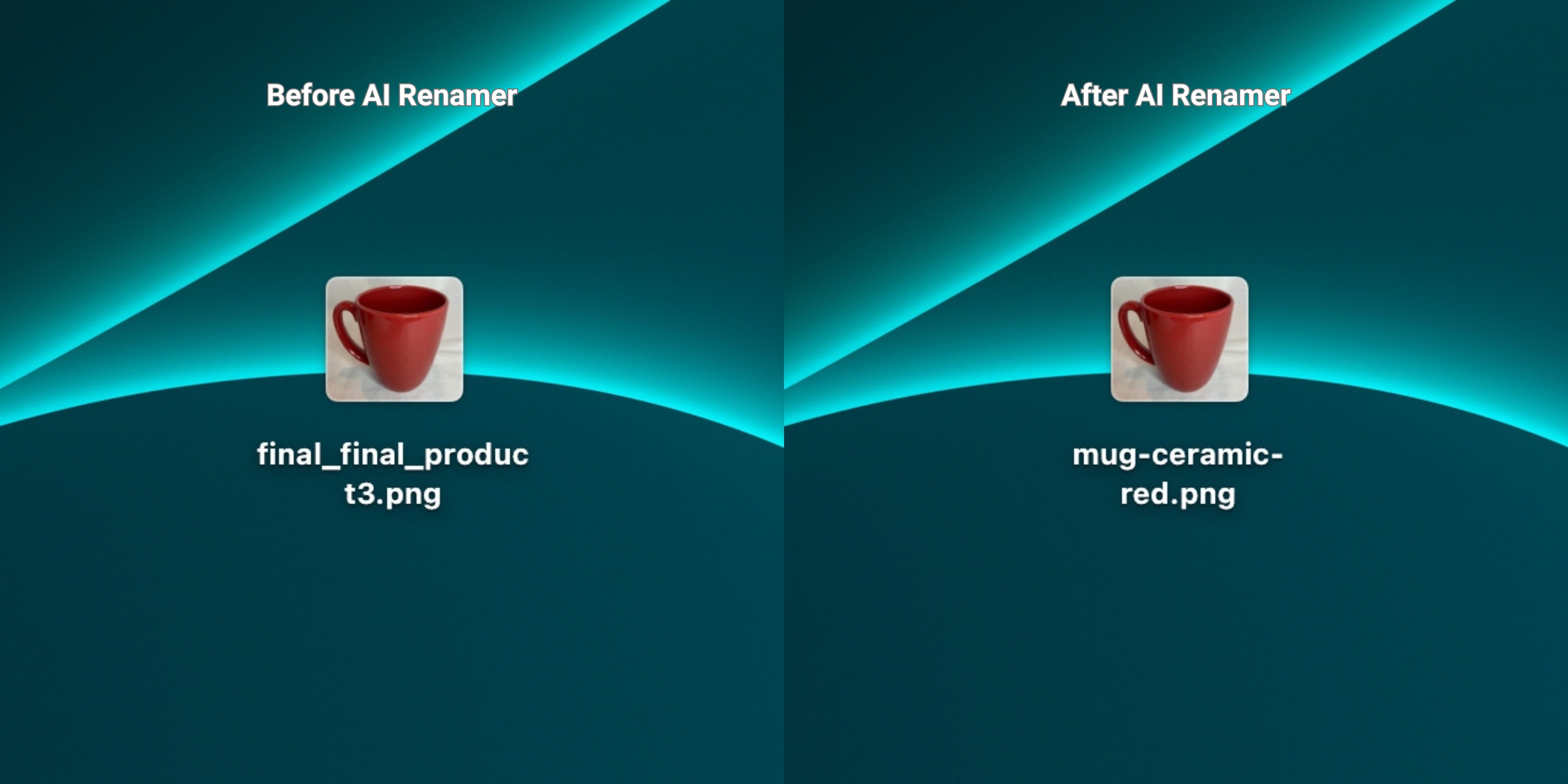 Before AI Renamer After AI Renamer