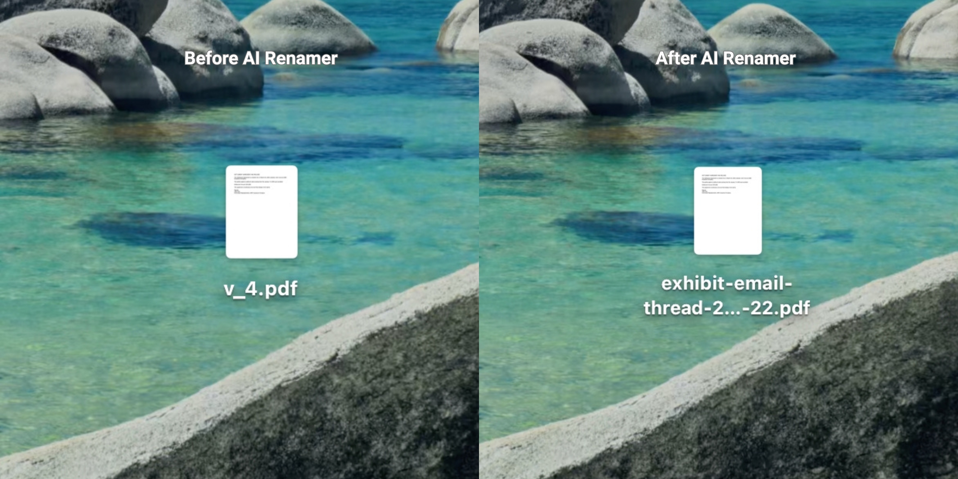Before AI Renamer After AI Renamer