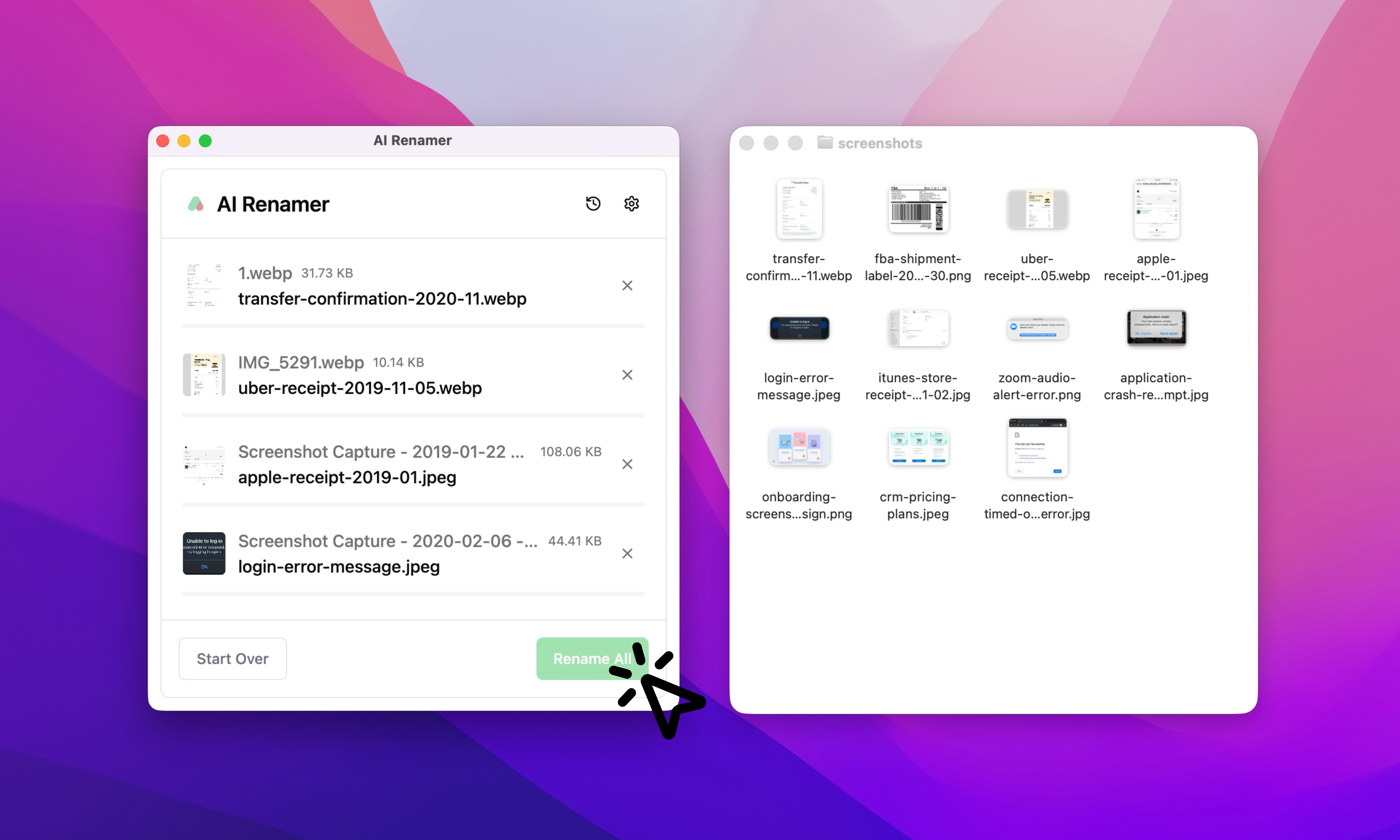 Step-by-Step: How to Rename 1000+ Screenshots with AI Step 5: Review and Apply the Changes