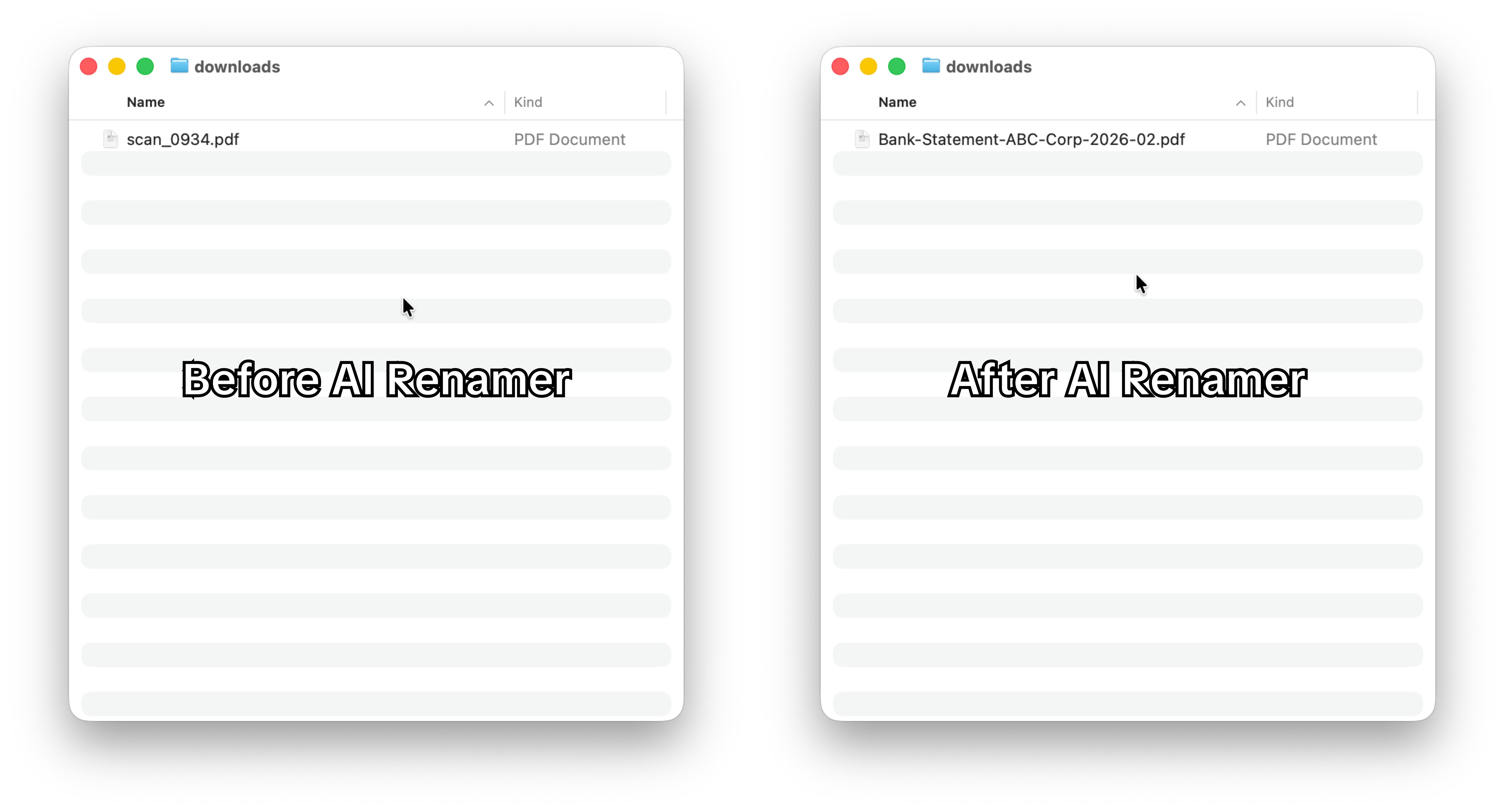 Example: Before and After