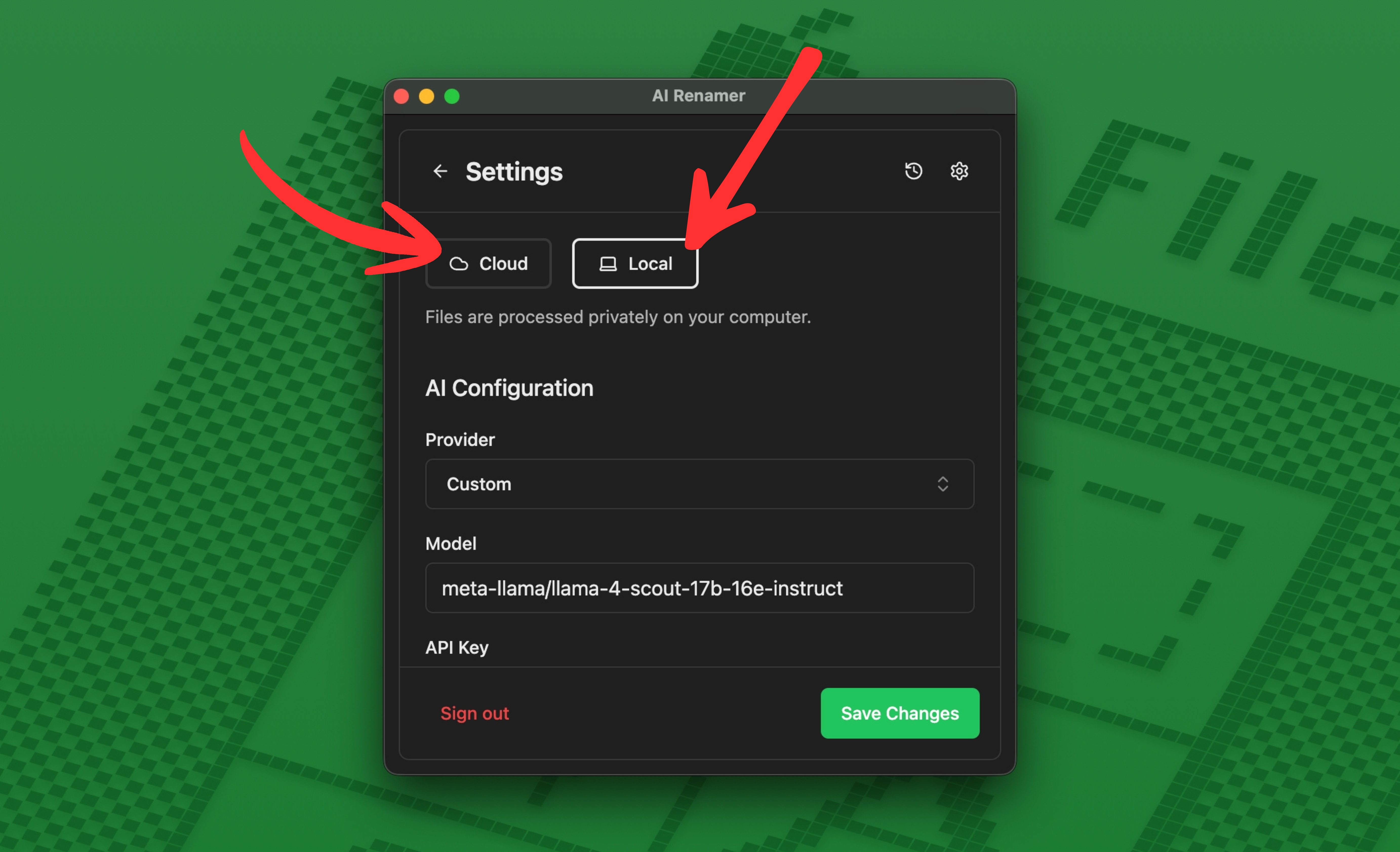 Choose Local Mode or Cloud Mode