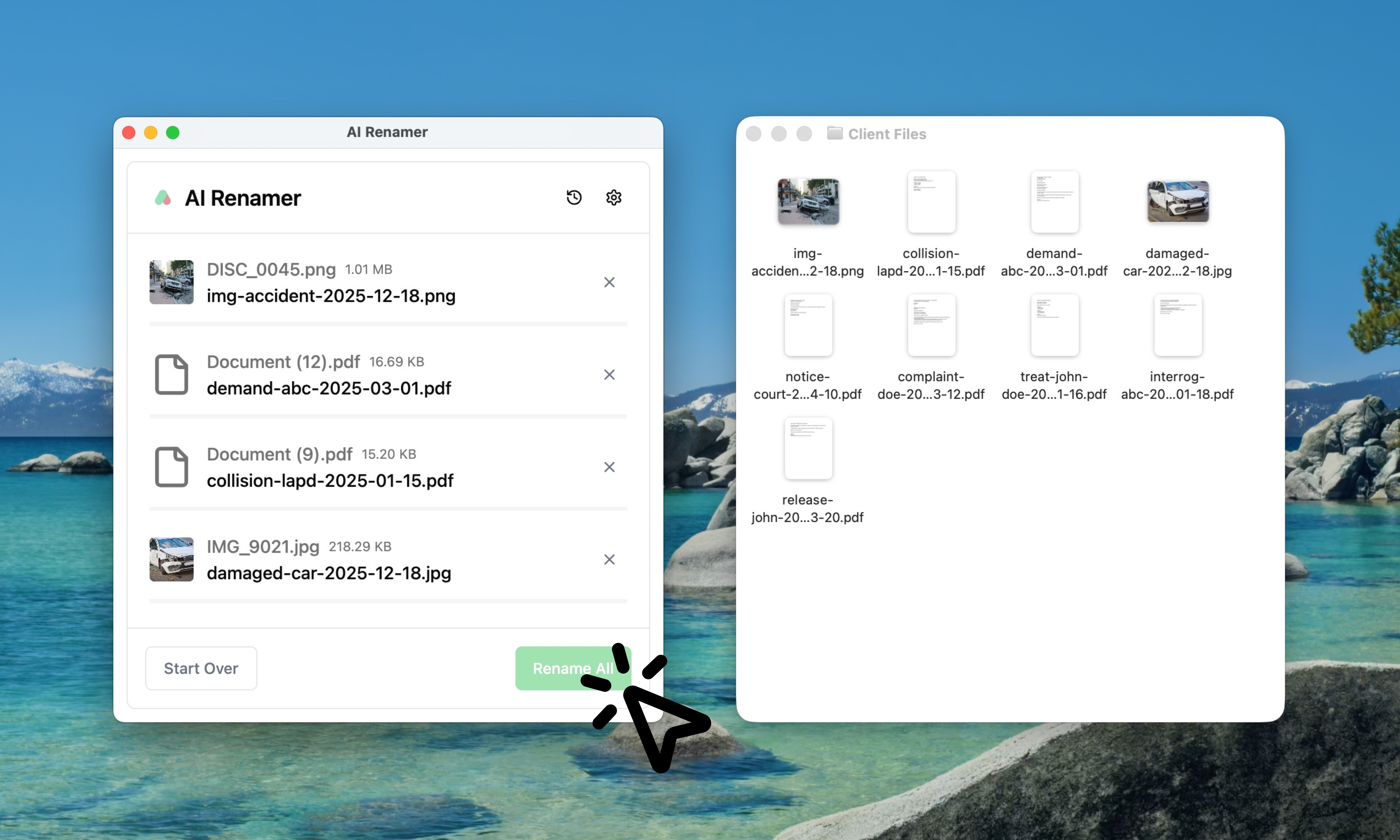 Rename All PDFs in One Click on AI Renamer